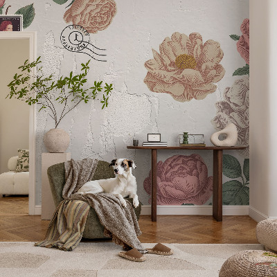 Nowoczesna fototapeta do salonu Kwiaty vintage