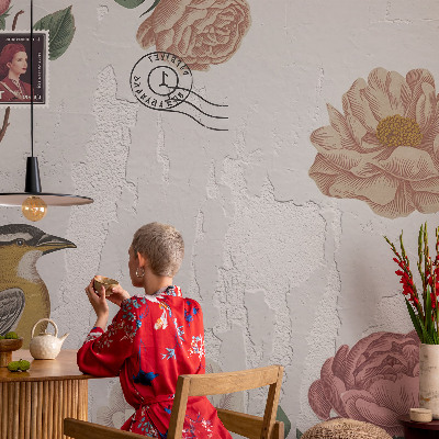 Nowoczesna fototapeta do salonu Kwiaty vintage