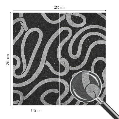 Fototapeta fizelinowa do sypialni Fototapeta fizelinowa do sypialni Zakręcone kształty