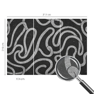 Fototapeta fizelinowa do sypialni Fototapeta fizelinowa do sypialni Zakręcone kształty