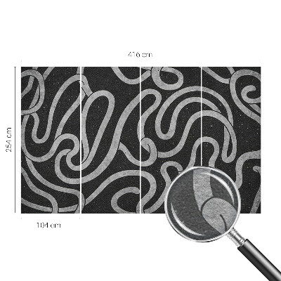 Fototapeta fizelinowa do sypialni Fototapeta fizelinowa do sypialni Zakręcone kształty