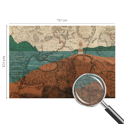 Fototapeta fizelinowa z nadrukiem Fototapeta fizelinowa z nadrukiem Historyczna mapa