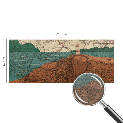 Fototapeta fizelinowa z nadrukiem Fototapeta fizelinowa z nadrukiem Historyczna mapa