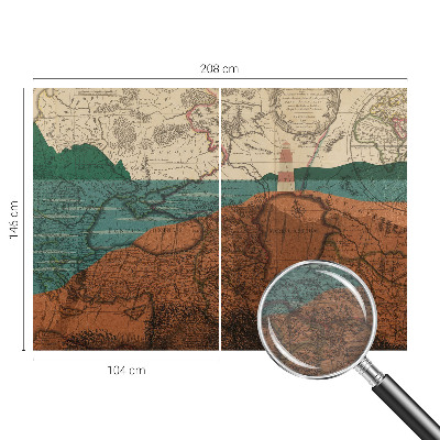 Fototapeta fizelinowa z nadrukiem Fototapeta fizelinowa z nadrukiem Historyczna mapa