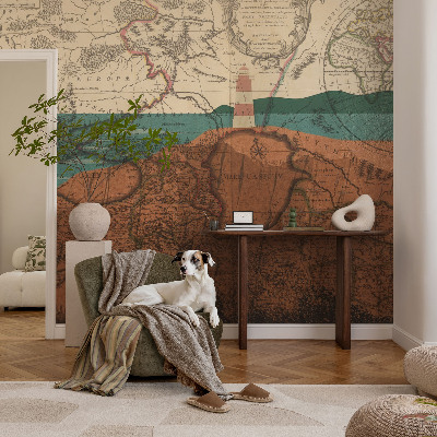 Fototapeta fizelinowa z nadrukiem Fototapeta fizelinowa z nadrukiem Historyczna mapa