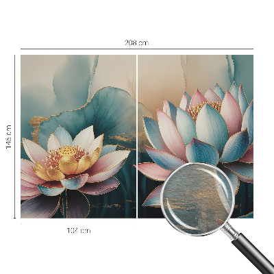 Fototapeta fizelinowa z nadrukiem Lotosy harmonii