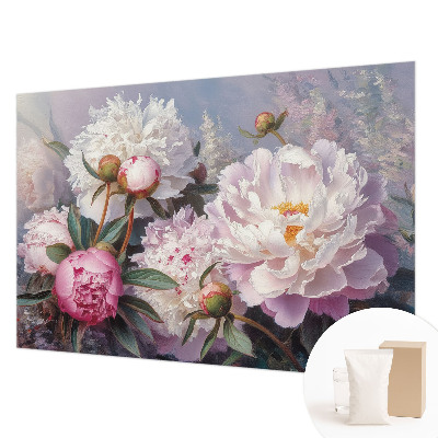 Fototapeta fizelinowa do sypialni Piwoniowy bukiet