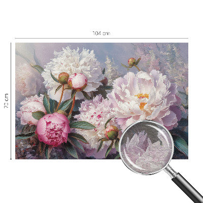 Fototapeta fizelinowa do sypialni Piwoniowy bukiet