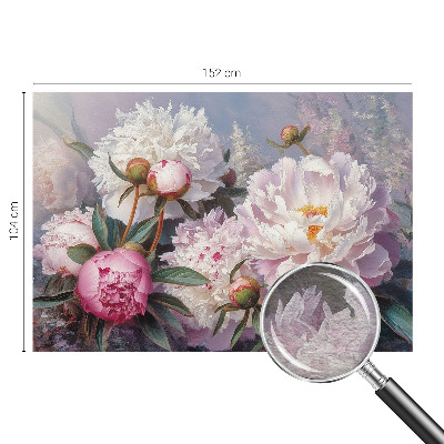 Fototapeta fizelinowa do sypialni z motywem piwoniowego bukietu