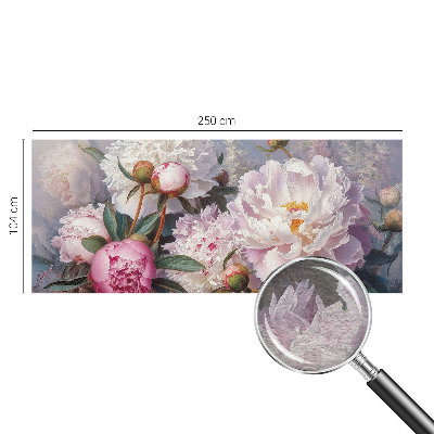 Fototapeta fizelinowa do sypialni z motywem piwoniowego bukietu