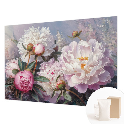 Fototapeta fizelinowa do sypialni Piwoniowy bukiet