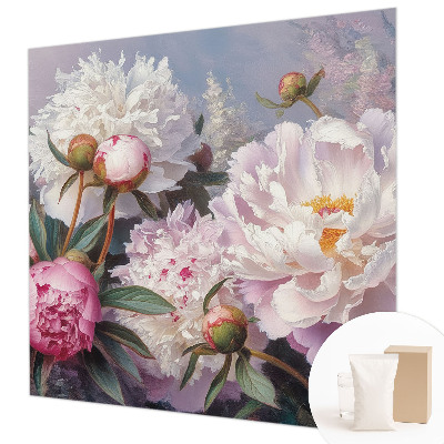 Fototapeta fizelinowa do sypialni Piwoniowy bukiet