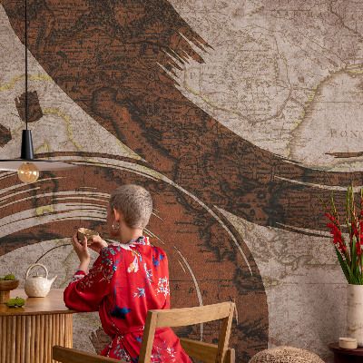 Tapeta fotograficzna Artystyczna mapa