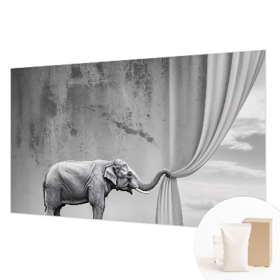 Fototapeta fizelinowa do sypialni z surrealistycznym motywem słonia