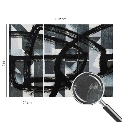 Tapeta fotograficzna fizelinowa z motywem ekspresyjnej geometrii