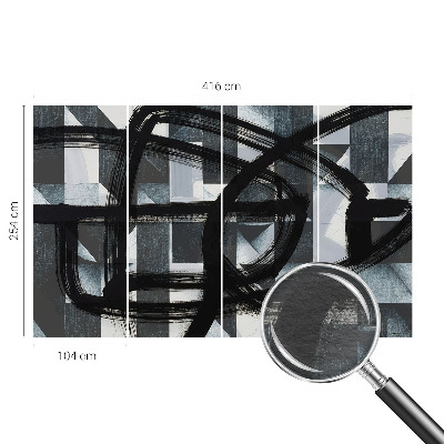 Tapeta fotograficzna fizelinowa z motywem ekspresyjnej geometrii