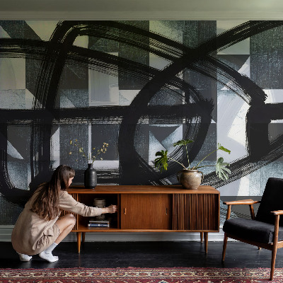 Tapeta fotograficzna fizelinowa z motywem ekspresyjnej geometrii