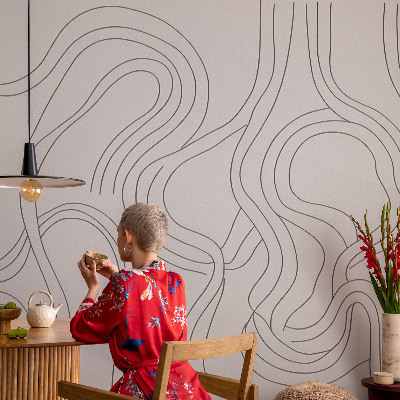 Tapeta fotograficzna fizelinowa Linie organiczne