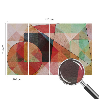 Nowoczesna fototapeta do salonu z geometrycznym, abstrakcyjnym wzorem