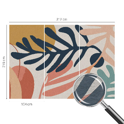 Fototapeta fizelinowa z nadrukiem Liściaste wzory