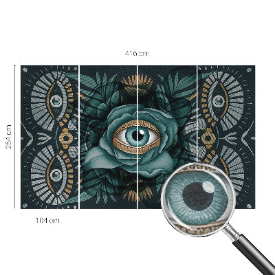 Nowoczesna fototapeta do salonu z motywem kwiatu przedstawiającym „kwiatowe oko”