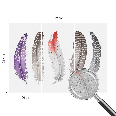 Fototapeta fizelinowa z nadrukiem Wzorzyste pióra