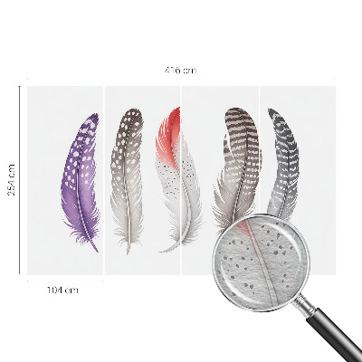 Fototapeta fizelinowa z nadrukiem Wzorzyste pióra