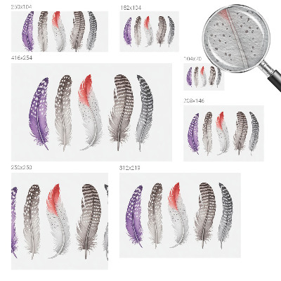 Fototapeta fizelinowa z nadrukiem Wzorzyste pióra