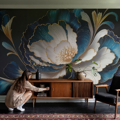 Nowoczesna fototapeta do salonu Kwiatowy wzór