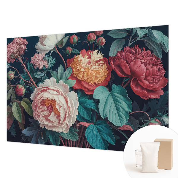 Tapeta fotograficzna z kolorowymi kwiatami