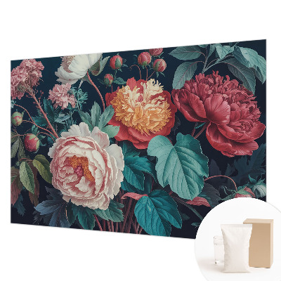 Tapeta fotograficzna z kolorowymi kwiatami