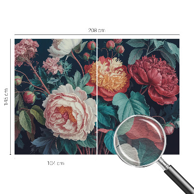 Tapeta fotograficzna z kolorowymi kwiatami