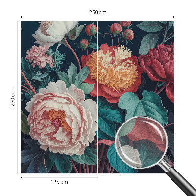 Tapeta fotograficzna z kolorowymi kwiatami