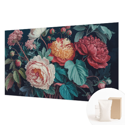 Tapeta fotograficzna z kolorowymi kwiatami