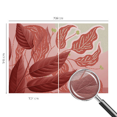 Tapeta fotograficzna fizelinowa Organiczne liście