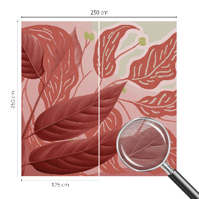 Tapeta fotograficzna fizelinowa z motywem organicznych liści