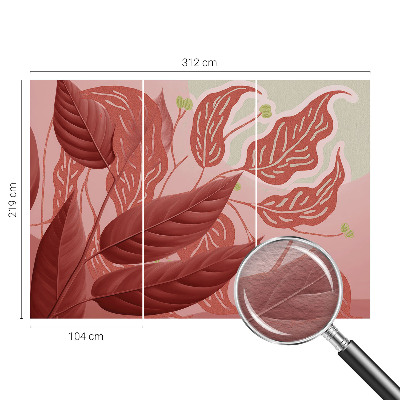 Tapeta fotograficzna fizelinowa Organiczne liście