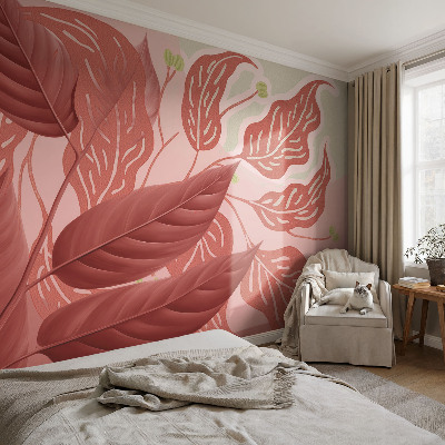 Tapeta fotograficzna fizelinowa Organiczne liście