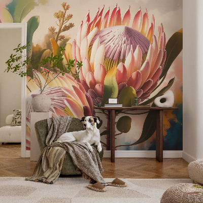 Nowoczesna fototapeta do salonu Protea kwiaty