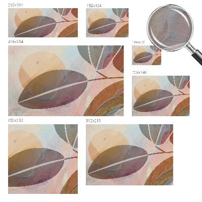 Fototapeta fizelinowa z nadrukiem Harmonijne liście