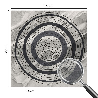 Fototapeta fizelinowa do sypialni Kręgi szarości