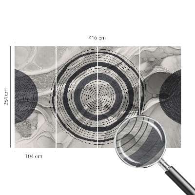 Fototapeta fizelinowa do sypialni Kręgi szarości