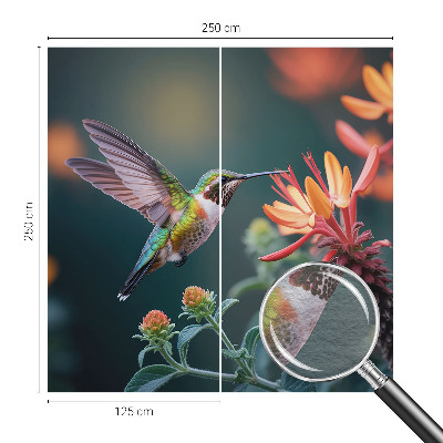 Fototapeta na ścianę z motywem kolibra i kwiatów