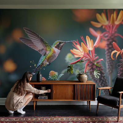 Fototapeta na ścianę Koliberek kwiaty