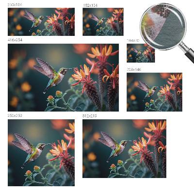 Fototapeta na ścianę Koliberek kwiaty