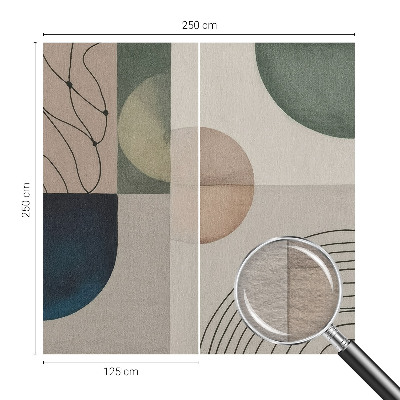 Fototapeta fizelinowa do sypialni z geometrycznymi formami