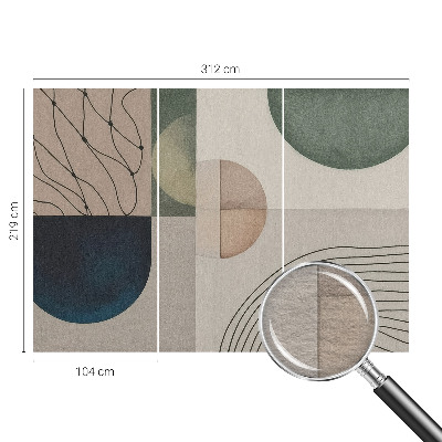Fototapeta fizelinowa do sypialni z geometrycznymi formami