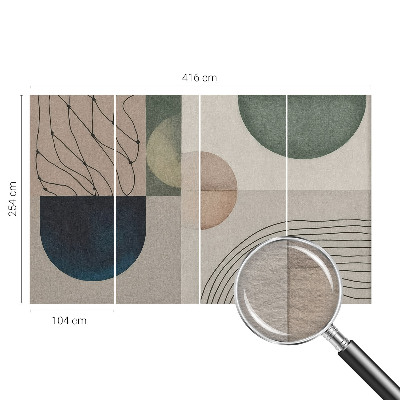Fototapeta fizelinowa do sypialni z geometrycznymi formami