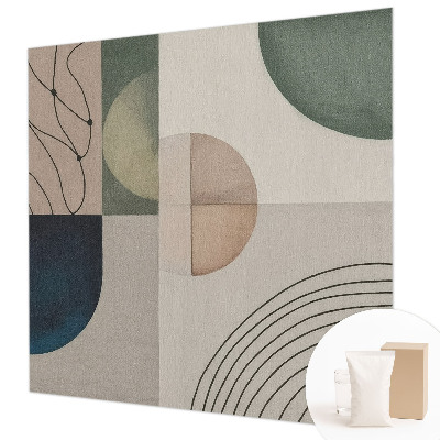 Fototapeta fizelinowa do sypialni z geometrycznymi formami