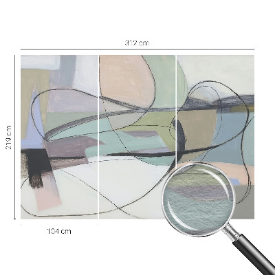 Tapeta fotograficzna fizelinowa Linie pastele